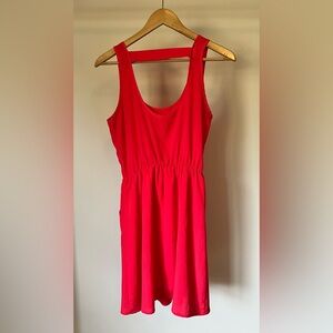 Coral Pink Sleeveless Mini Dress